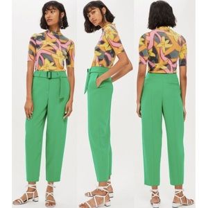 TOPSHOP Belted Peg Trousers